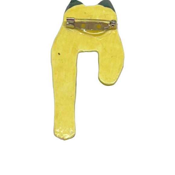 Vintage Handpainted Cat Pin - Picture 4 of 8